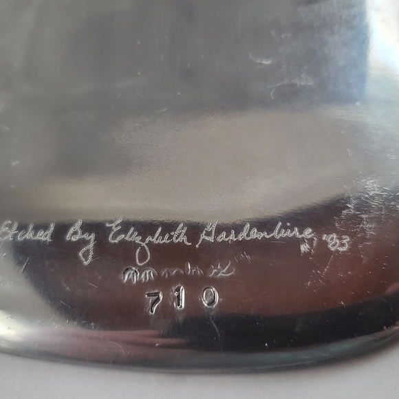 Elizabeth Gardenhire Hand Etched Roadrunner Plate - Picture 7 of 10